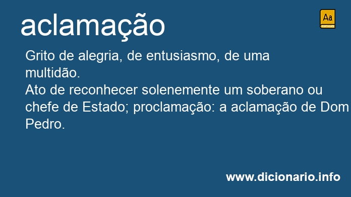 Significado de aclamaes