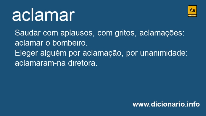 Significado de aclamam