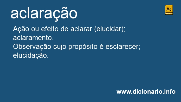 Significado de aclarao