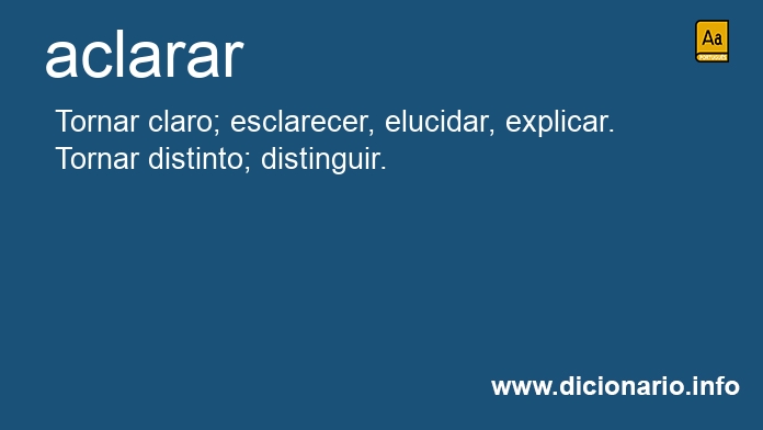 Significado de aclarars