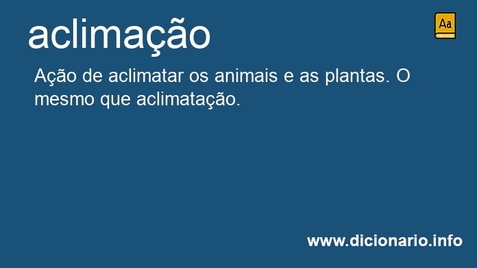 Significado de aclimao