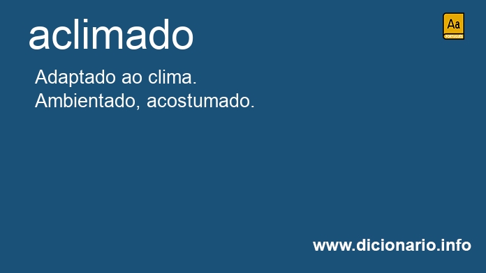 Significado de aclimado