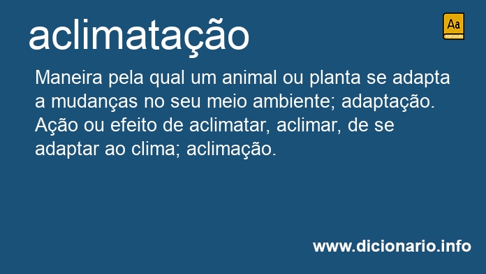 Significado de aclimatao