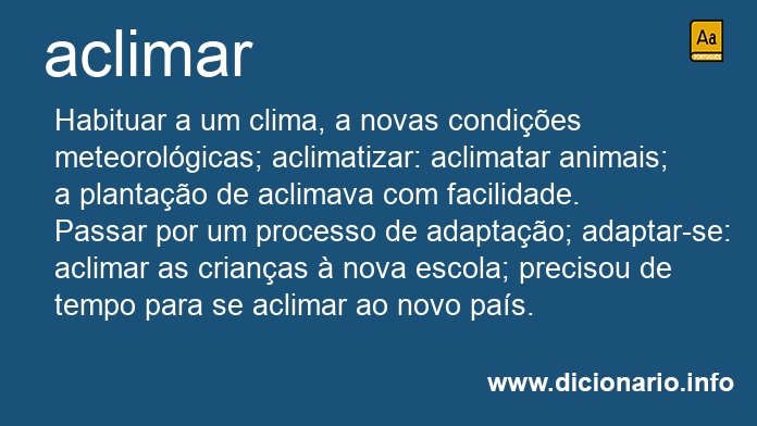 Significado de aclimei