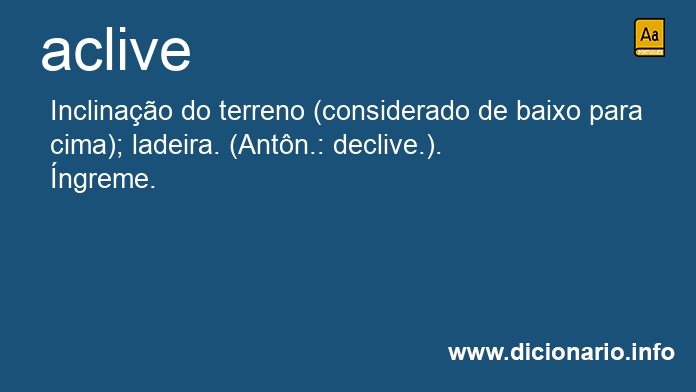 Significado de aclive