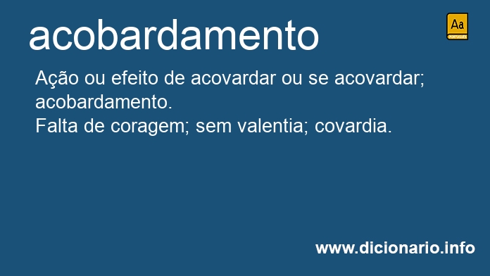 Significado de acobardamento