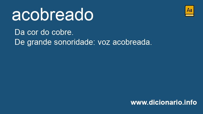 Significado de acobreados