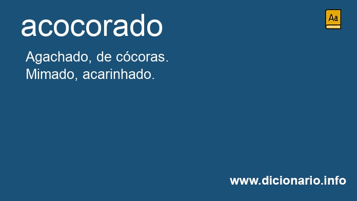 Significado de acocorada