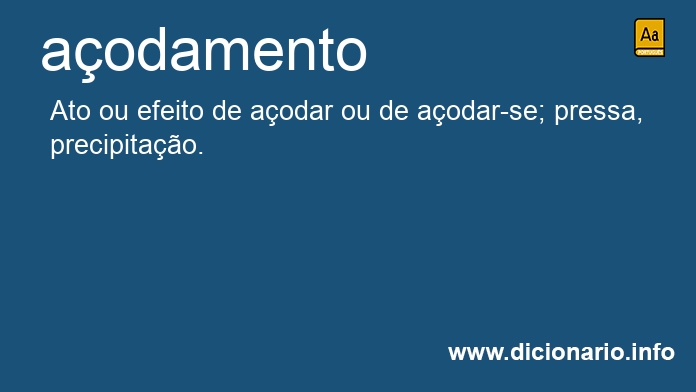 Significado de aodamentos