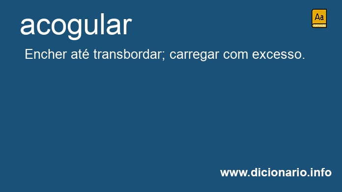 Significado de acogular