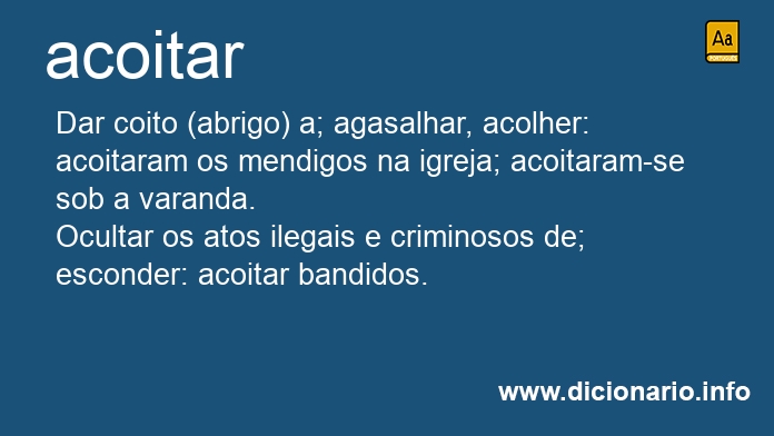 Significado de acoitar