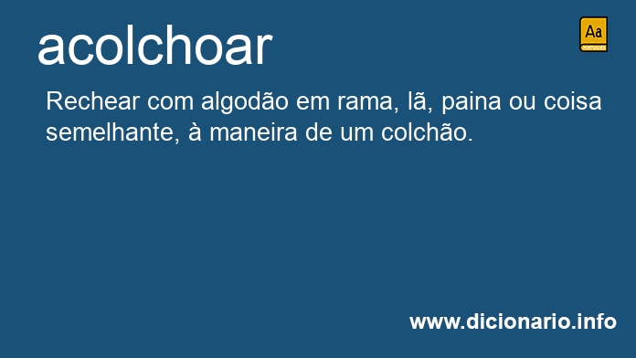 Significado de acolchoar