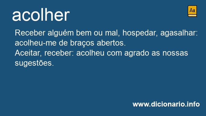 Significado de acolher