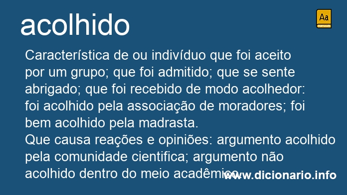 Significado de acolhido