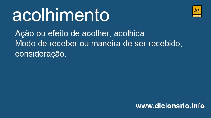 Significado de acolhimentos