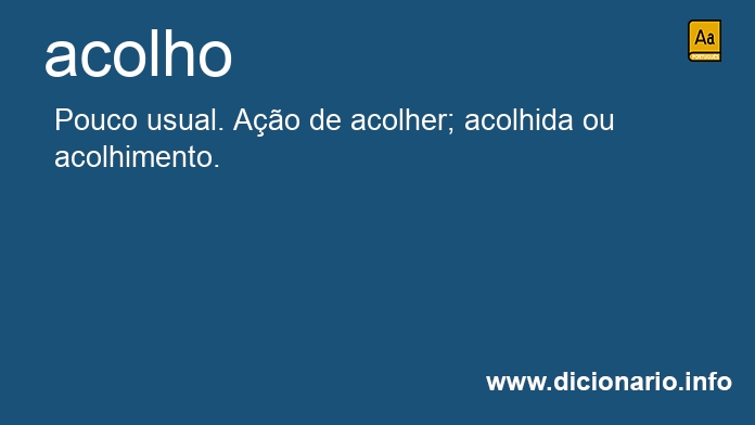 Significado de acolho