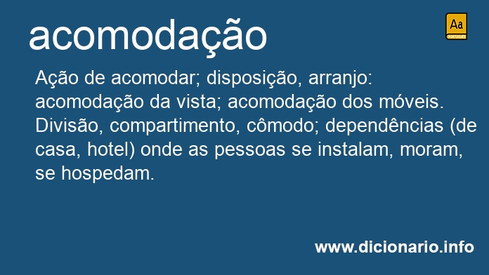 Significado de acomodao