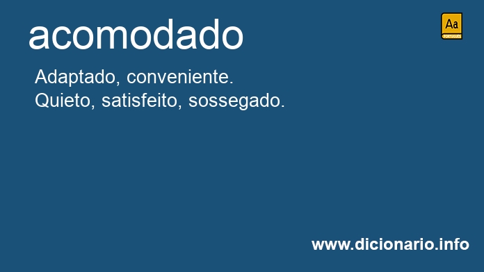 Significado de acomodada