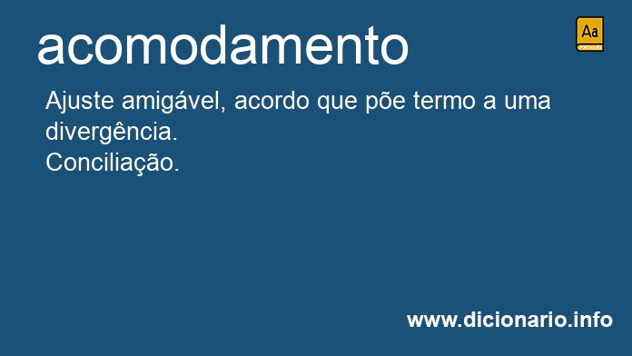 Significado de acomodamento