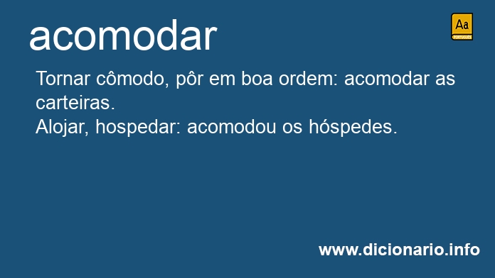 Significado de acomodarmos