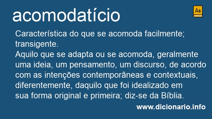 Significado de acomodatcio