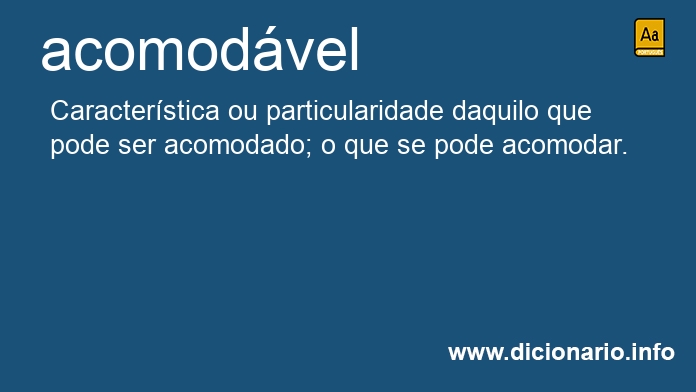 Significado de acomodvel