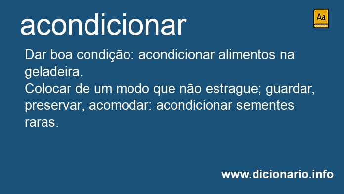 Significado de acondicionam