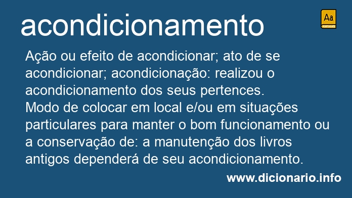 Significado de acondicionamento