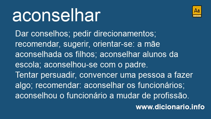 Significado de aconselhais