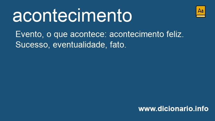 Significado de acontecimento