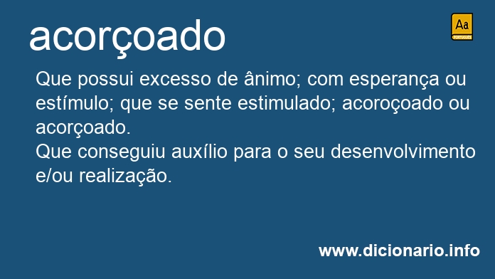 Significado de acoroada