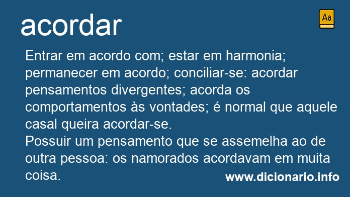 Significado de acordam