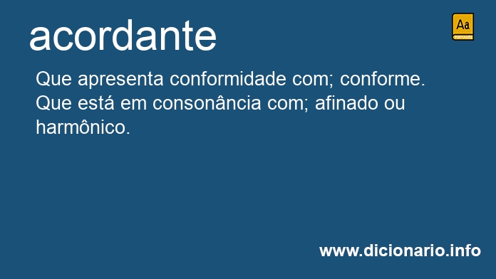 Significado de acordante