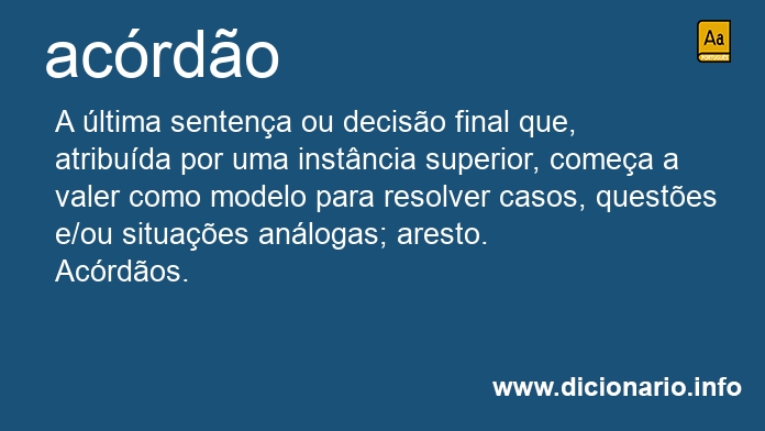 Significado de acrdo