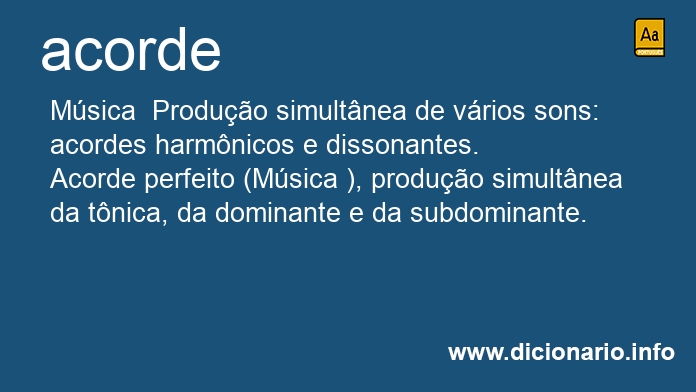 Significado de acorde