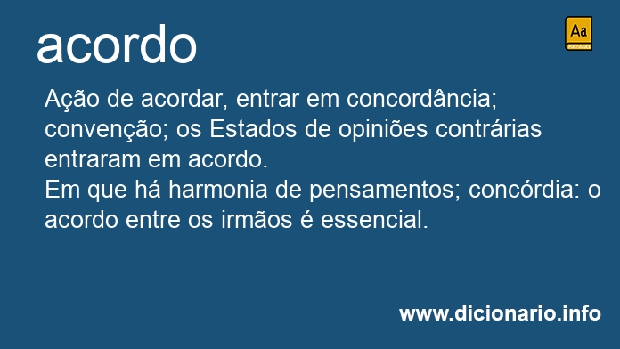 Significado de acordo