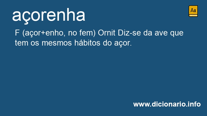 Significado de aorenha