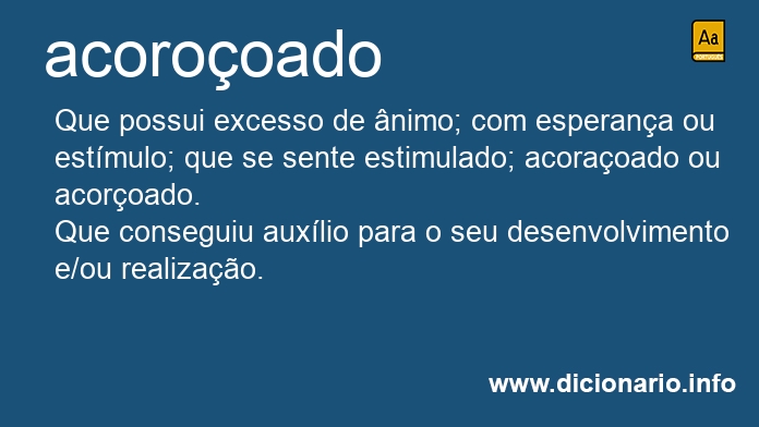 Significado de acorooado