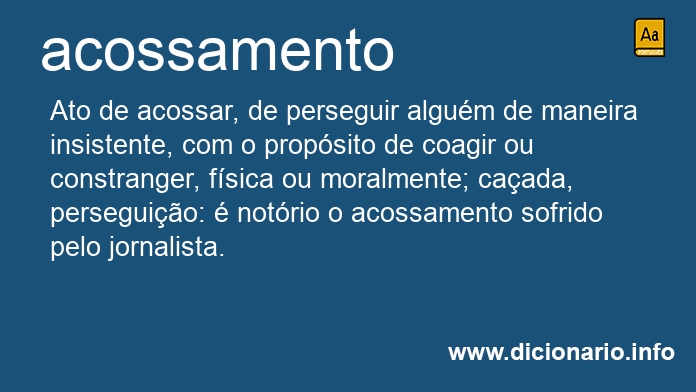 Significado de acossamento