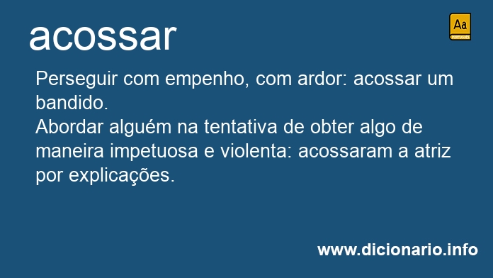 Significado de acossaram