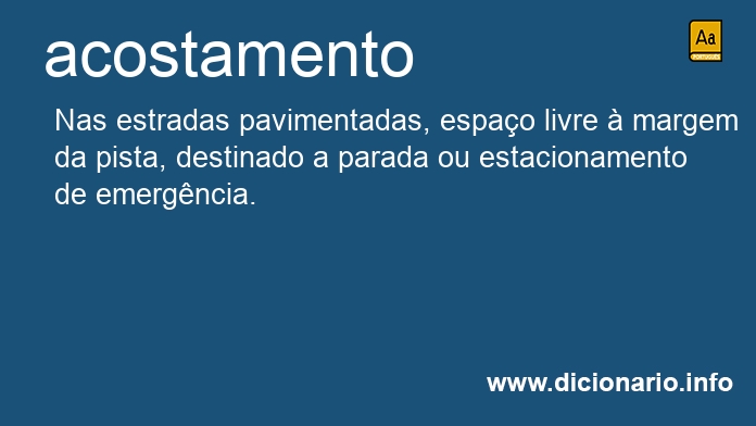 Significado de acostamento