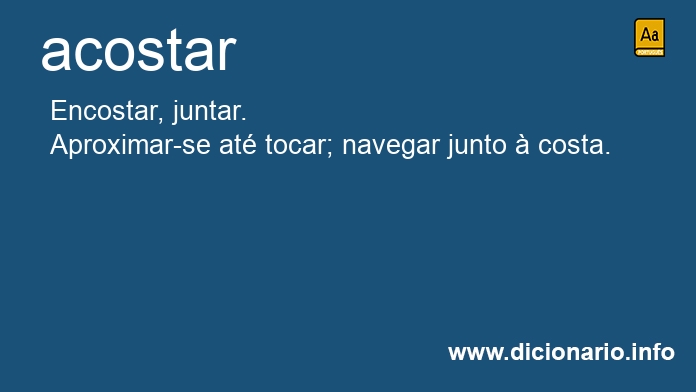 Significado de acostaram