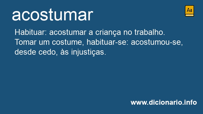 Significado de acostumai