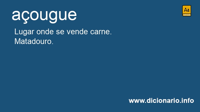 Significado de aougue