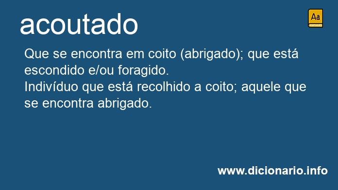 Significado de acoutado