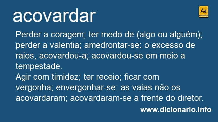 Significado de acovarda