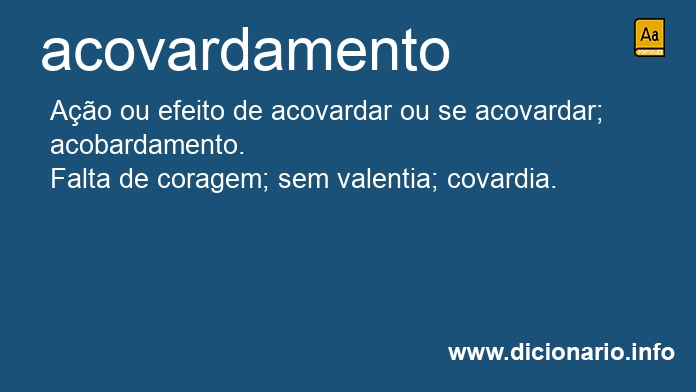 Significado de acovardamento