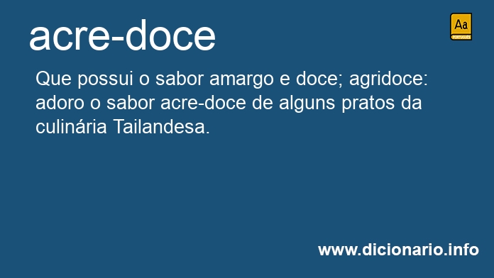 Significado de acre-doce
