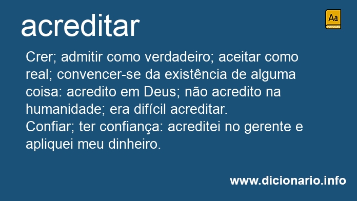 Significado de acreditaro