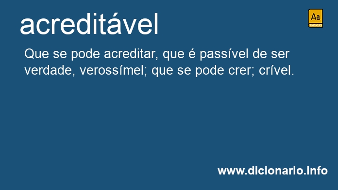 Significado de acreditvel